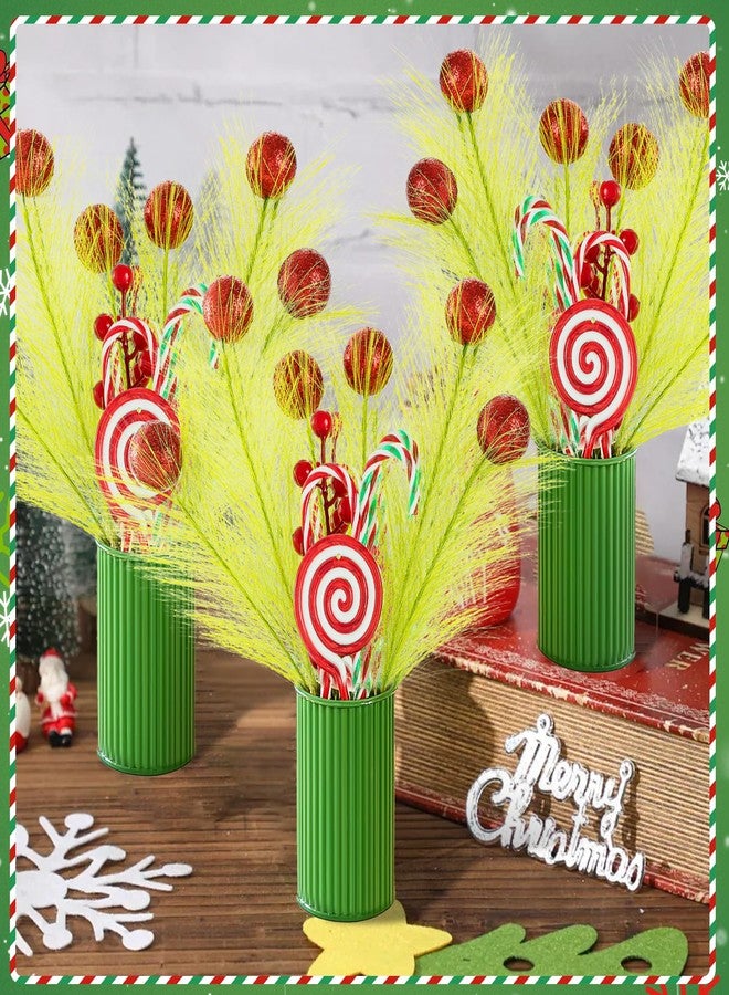 Vynium 3Pcs Christmas Centerpiece Table Decorations, Red Berry Candy Decorative Jar Christmas Centerpieces for Tables, Holiday Jar Decor for Dining Coffee Table Xmas Winter Holiday New Year Home Ornament - Image 4